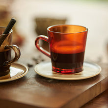 Afbeelding in Gallery-weergave laden, Coffee cup | 70&#39;s ceramics glassware | Amber brown | HKliving
