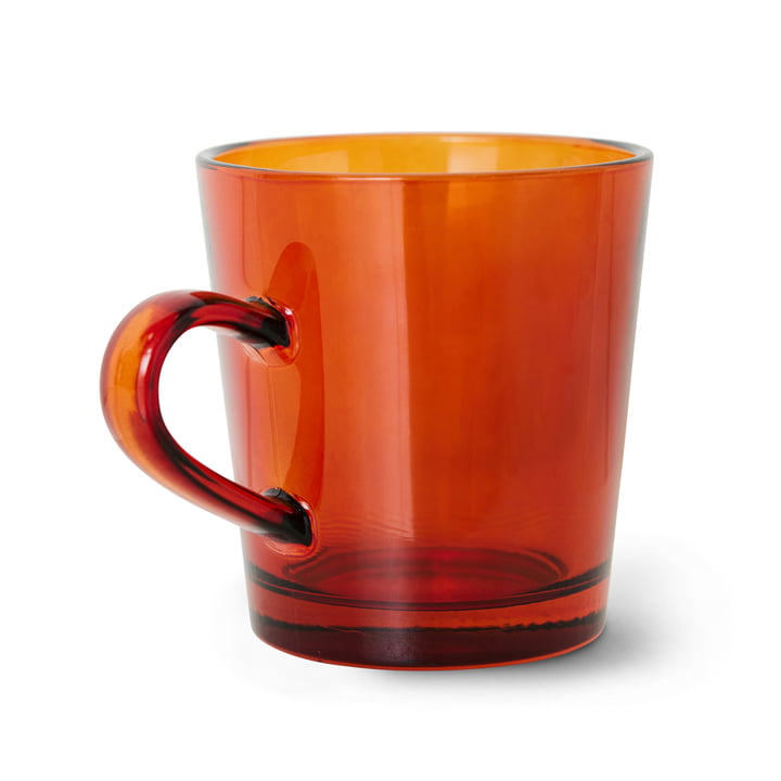Coffee cup | 70's ceramics glassware | Amber brown | HKliving