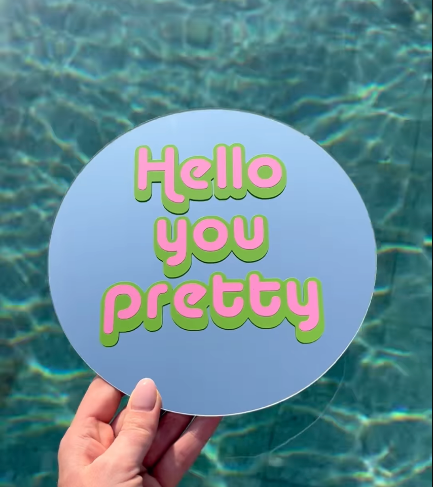 Hello You Pretty - Spiegel (20cm diameter)